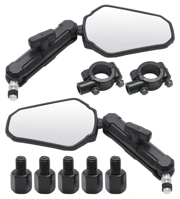 Zdjęcie produktu dla Składane lusterka motocyklowe, 360° regulacji, uniwersalne, pasujące do motocykli, skuterów i quadów
