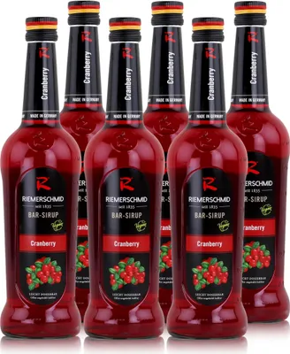 Produktbild von Riemerschmid Bar-Sirup Cranberry 0,7L - Cocktails Milchshakes (6er Pack)