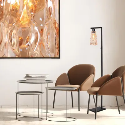 Immagine prodotto di Lampada da terra - nero - Vidrio - vetro metallo - lampada in vetro colorato - E27 - 3838ZW - Steinhauer