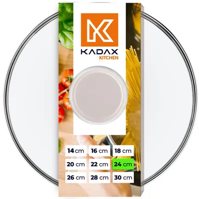 Produktbild von KADAX Glasdeckel "Tolfa", Deckel mit Griff aus Silikon, mit Dampfloch, Topf- und Pfannendeckel, 24 cm, Beige