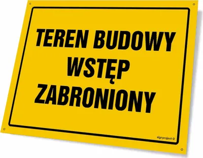 Zdjęcie produktu dla OA037 Teren budowy - wstęp zabroniony 590493750863