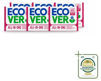 Produktbild von 6 x Ecover All-in-One Geschirrspültabs - Zitrone und Mandarine - Vorratspackung - 6 Stücke
