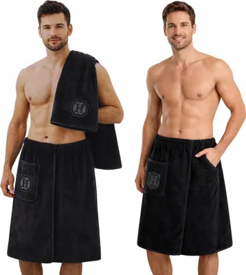 Zdjęcie produktu dla Ręcznik Kilt Do Sauny Spa Męski Pareo Na Basen Zestaw Kąpielowy 80X150