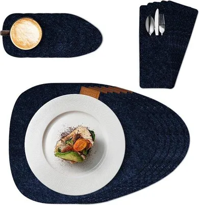 Produktbild von Famanu Platzdeckchen waschbar, hitzebeständig und rutschfest - grau