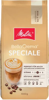 Image de Melitta 771739006 Melitta BellaCrema Speciale Kaffeebohnen Arabicabohnen mild 1,0 kg