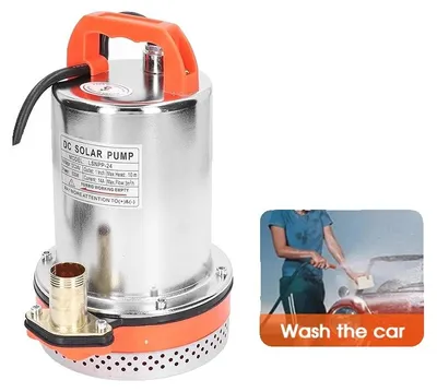 Productafbeelding van Dompelpomp, 12V DC, maximale opvoerhoogte 6 meter, uitlaatdiameter 1 inch, 2,5 meter kabel, geschikt voor irrigatie