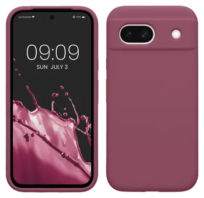 Produktbild von kwmobile Handyhülle für Google Pixel 8a Hülle, für Pixel 8a Case - Hülle Silikon - kabelloses Laden - Orchidee Violett