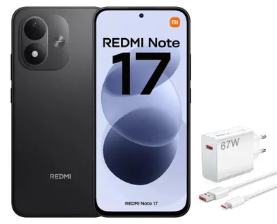Produktbild von XIAOMI REDMI NOTE 17 4G Smartphone 6/256GB Schwarz mit 67W-Ladegerät