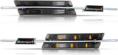 Produktbild von 2x LED Seitenblinker Blinker Schwarz Smoke SET für BMW 5er E60 E61 / X3 E83
