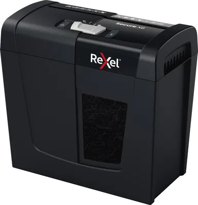 Produktbild von Rexel Secure X6 Aktenvernichter Kreuzschreddern 70 dB Schwarz