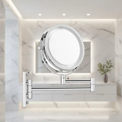 Immagine prodotto di Specchio cosmetico Specchio da parete con LED Specchio cosmetico 10x Specchio da bagno rotondo
