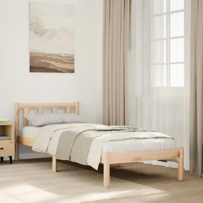 Productafbeelding van Maison Exclusive - Massief houten bed, extra lang, zonder matras, 90x220 cm, van grenenhout
