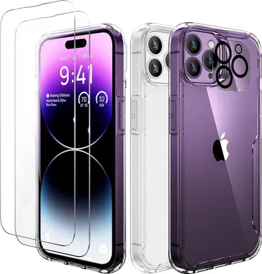 Produktbild von Apple Iphone 14 Pro Max Silikonhülle 2X Gehärtetes Glas Kamera