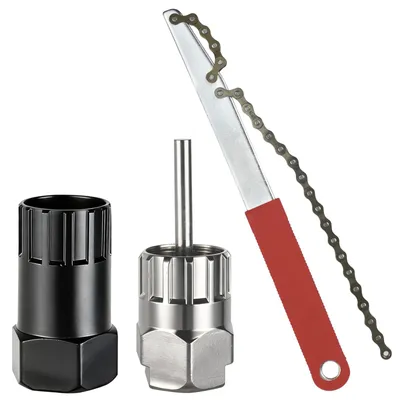 Productafbeelding van Fiets gereedschap set met kettingpons, cassette-afnemer en kettinghouder