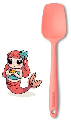 Immagine prodotto di Mini spatola Fackelmann in silicone rosa delicato  per pentole rivestite, resistente al calore fino a 230 °C, lavabile in lavastoviglie