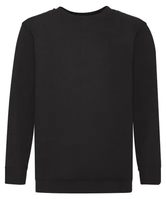Produktbild von Fruit of the Loom - "Classic" Sweatshirt für Kinder angesetzte Ärmel LT1866 (128) (Schwarz)