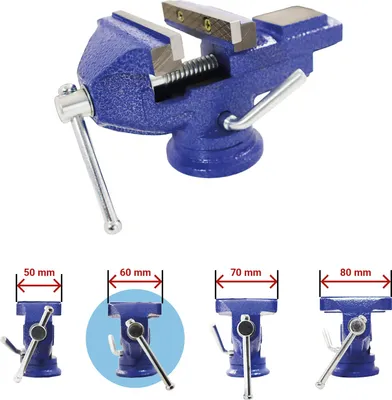 Produktbild von Bituxx Schraubstock Tischschraubstock Drehbar 360 Grad 60 mm MS-19692