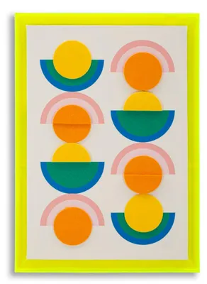 Zdjęcie produktu dla o Ferretti – obraz ścienny w stylu pop-art z ramą, wielokolorowy, 50 x 3,3 x 70 cm