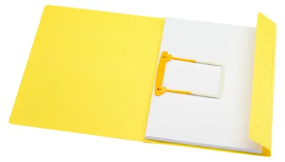 Obrázek produktu pro Kartonová sešívačka Secolor clip folder A4 žlutá balení po 50 kusech