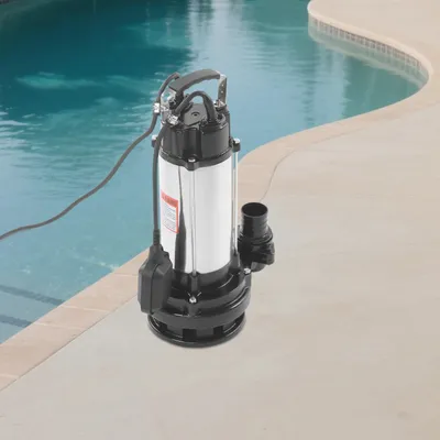 Image de Pompe submersible pour eaux usées - Pompe vibrante - 2200 W - Acier inoxydable - Pour eaux sales/eaux usées - 230 V prise UE - CE
