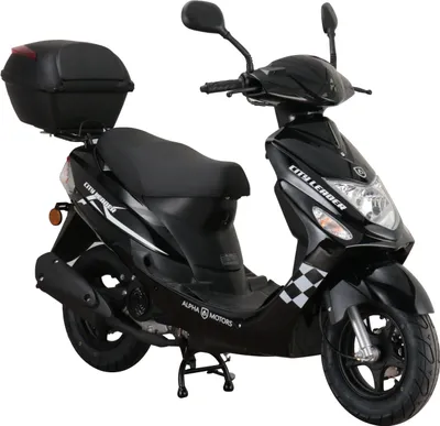Produktbild von Motorroller CityLeader 50 ccm 45 kmh EURO 5 schwarz inkl. Topcase