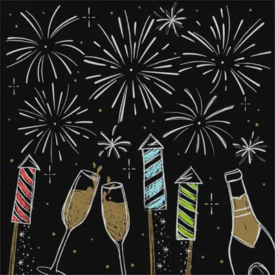 Productafbeelding van PAPSTAR Servetten met Silvester-motieven, "Celebrations"
