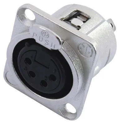 Productafbeelding van Neutrik NC4FD-L-1, paneelconnector, XLR-vrouwelijk