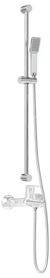 Image de Ensemble de douche vidaXL chromé 100 cm en acier inoxydable