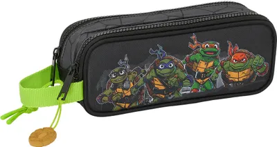 Obrázek produktu pro Dvojité víceúčelové pouzdro Teenage Mutant Ninja Turtles Black Grey 21 x 8 x 6 cm