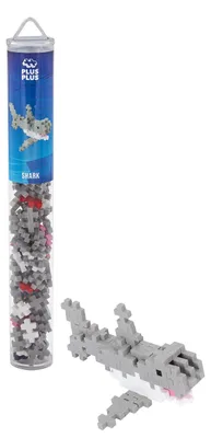 Produktbild von Plus-Plus Kreativ-Bausteine Tube, Hai, Geniales Konstruktionsspielzeug, 100 Teil