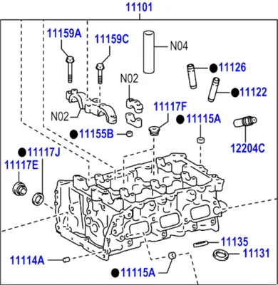 Produktbild von TOYOTA Yaris Gr Motorkopf 11101-19555 OE