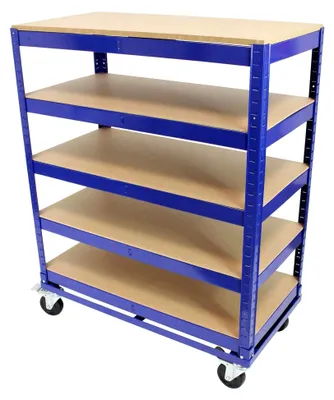 Produktbild von Etagenwagen Transportwagen Magazinwagen Kommissionierregal Regal Lagerregal Garagenregal Werkstattregal 750 kg 900 kg (5 Ebenen | 115x90x45 cm | Traglast 750 kg)