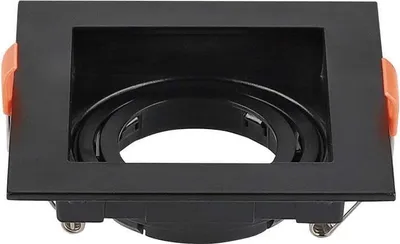 Image de VTAC - Spot LED encastrable carré inclinable GU10 IP20 Noir 95x95mm