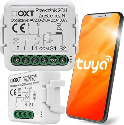Obrázek produktu pro OXT mini reléový modul 2 obvody bez N ZigBee TUYA