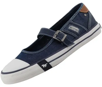 Auf dem Bild ist ein blauer flacher Schuh zu sehen der von der Seite abgebildet ist. Der Schuh hat eine elegante Form und wirkt modern und ansprechend.