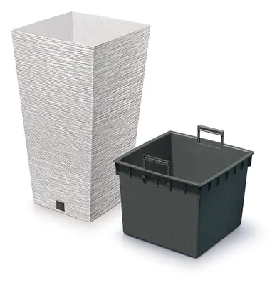 Image de Insert plastique pot blanc Furu carré 26,5 cm