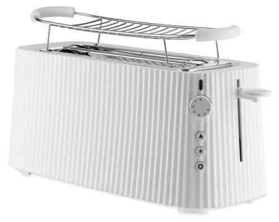 Obrázek produktu pro Alessi - Dlouhý topinkovač Plissé se stojanem na housky, bílý
