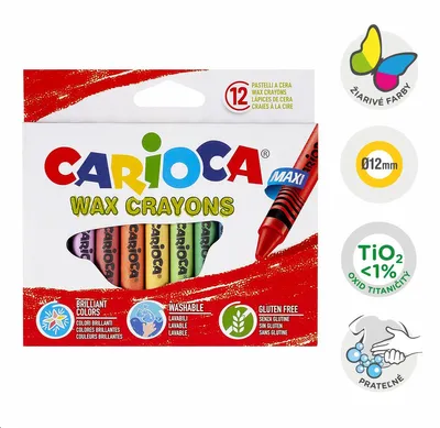 Zdjęcie produktu dla Carioca Wax Jumbo, 12 szt., Wielo, Okrągły, Wosk, 1,2 cm, Pudełko