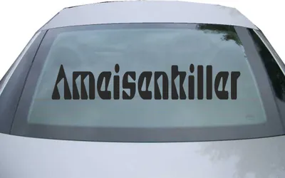 Produktbild von Indigos UG - Aufkleber Heckscheibe & Motorklappe DE2127 - schwarz - 600x114 mm - Ameisenkiller - Auto Scheiben Fenster Heckklappe Tuning Racing JDM - Die cut