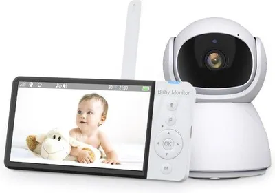 Zdjęcie produktu dla Monitor do obserwacji niemowląt z funkcją widzenia w nocy – kolorowy wyświetlacz LCD – przekątna ekranu 17,78 cm – podświetlenie z technologią kolorową