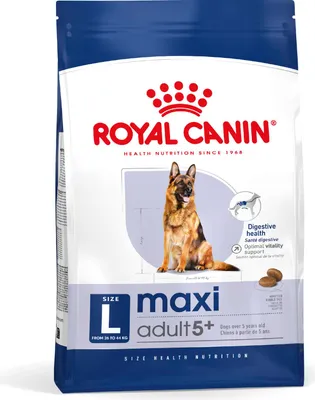 Zdjęcie produktu dla Royal Canin Maxi Adult 5+, Dorosły, Maxi (26 - 44 kg), Drób, Ryż, 15 kg