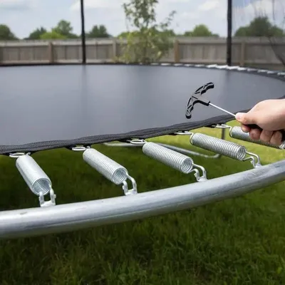 Image de 20 ressorts de trampoline robustes avec outil de tension à crochet en T