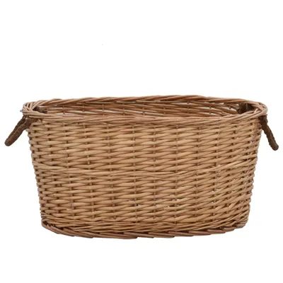 Produktbild von vidaXL Holzkorb mit Tragegriffen 56x40x28 cm Natur Weide