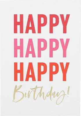 Produktbild von Klappkarte Hello you 2-Happy happy happy Birthday!