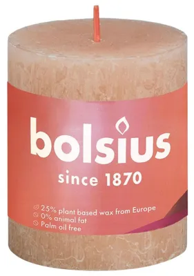 Obrázok produktu pre Sviečka Bolsius Rustik pillar misty pink 80/68mm