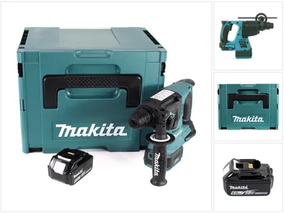 Obrázek produktu pro Akumulátorová příklepová vrtačka Makita DHR 242 G1J 18V 2,0J SDS-plus Brushless + 1x akumulátor 6,0Ah + Makpac - bez nabíječky