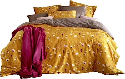 Produktbild von bettbezug Fleur140 x 220 cm Baumwolle gold
