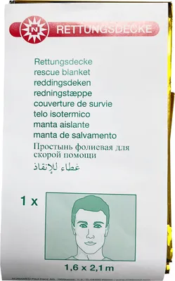 Produktbild von Rettungsdecke Erwachsene, 160 cm x 210 cm