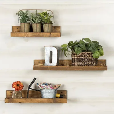 Produktbild von Skye Decor, Raf118, Wandregal, Nussbaum, 100 % MASSIVES HOLZ, 50 x 8 x 15 cm