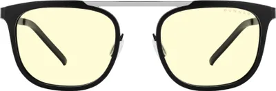 Produktbild von GUNNAR Gaming- und Computerbrille - Pismo, Strata Collection- Rahmenfarbe: Onyx-Silver, Glastönung: Amber (Blockiert 65% Blaues Licht & 100% UV-Licht)-Blaulichtblockierende Brille -Patentierte Gläser